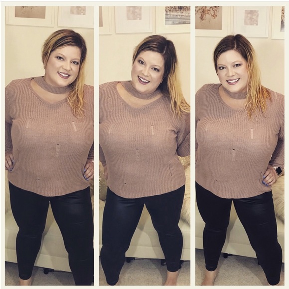 High Waist Faux Leather Leggings - Picture 5 of 6